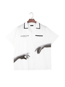 "Father Take My Hand" White Viscose Shirt