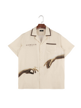 Load image into Gallery viewer, Father Take My Hand&quot; Beige Viscose Shirt
