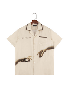 Father Take My Hand" Beige Viscose Shirt